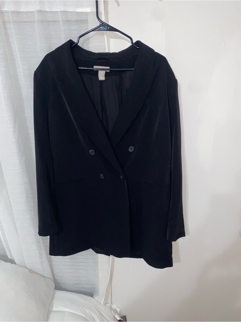 H&M Black Double-Breasted Women's Blazer